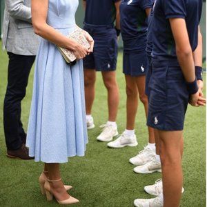 Kate Middleton Nude Heels with Ankle Strap